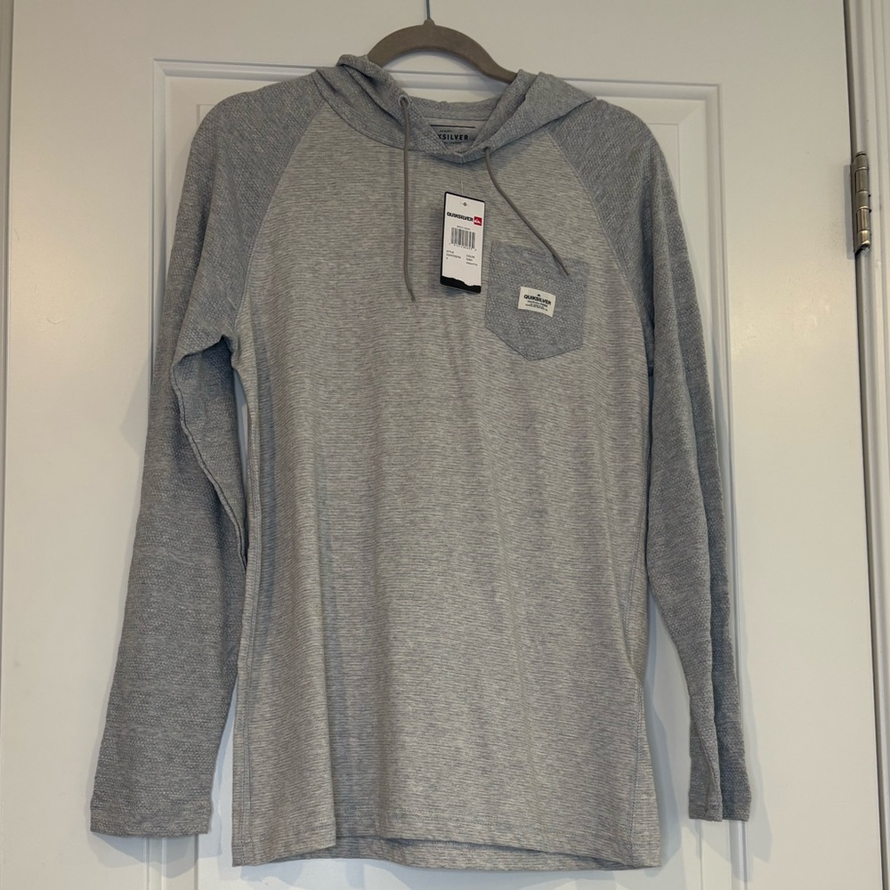Quiksilver Heather Gray Hoodie with Pocket